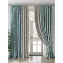 Комплект штор на шторной ленте AT Home Фрелнирс 220x260 см цвет бирюзовый