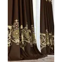 Комплект штор на шторной ленте AT Home Лорнилис 150x280 см цвет коричневый