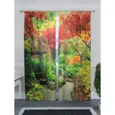 Комплект штор на шторной ленте AT Home Японский сад 150x260 см цвет разноцветный