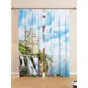 Комплект штор на шторной ленте AT Home Ярис 150x260 см цвет белый