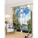 Комплект штор на шторной ленте AT Home Тари 150x260 см цвет разноцветный