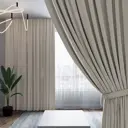 Штора на шторной ленте Одежда Окон Канвас 500x280 см цвет серо-бежевый