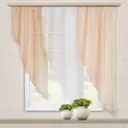 Комплект штор на шторной ленте для кухни Witerra Мальва 280x150 см цвет розовый