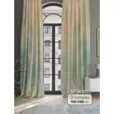 Комплект штор на шторной ленте At Home Лирнетол 150x290 см цвет бежевый/бирюзовый