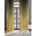 Комплект штор на шторной ленте At Home Раминикс 150x290 см цвет желтый/золото/черный