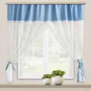 Комплект штор на шторной ленте Witerra для кухни Элис 280x180 см цвет голубой