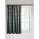 Штора на шторной ленте для кухни Witerra Цветы 135x180 см цвет зеленый