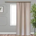 Штора на шторной ленте матовый блэкаут Witerra 135x260 см цвет бежевый