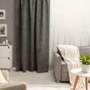 Штора на шторной ленте Inspire Нью Манчестер 140x260 см цвет серый