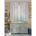 Штора на шторной ленте для кухни Helga Силана 150x180 см цвет зеленый