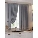 Штора на шторной ленте для кухни Helga Блюрио 150x180 см цвет бежевый