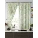 Штора на шторной ленте для кухни Helga Рикенвил 150x180 см цвет светло-зеленый