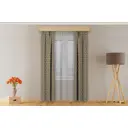 Штора на шторной ленте Eleganta Lukum 300x270 см цвет оливковый