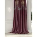 Штора на шторной ленте Helga хомилис 150x300 см цвет красный