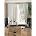 Штора на шторной ленте для кухни Helga Ювика 150x180 см цвет белый