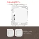 Выключатель проходной встраиваемый Arte milano 205.32-1.white 1 клавиша цвет белый