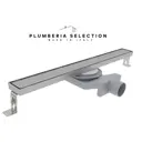 Трап для душа Plumberia selection PSL100MT комбинированный затвор 6x100 см нержавеющая сталь