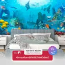 Фотообои флизелиновые Первое ателье 400x165 см Подводный мир с затонувшим кораблем pw94528-4