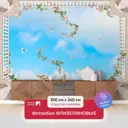 Фотообои флизелиновые Первое ателье 300x240 см Небо и голуби pw72091-3