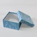 Коробка подарочная крышка-дно Листья белый голубой PKKD.03.13.6.K Cartonnage