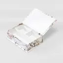 Книжка-шкатулка для хранения швейных принадлежностей Cartonnage Мрамор 17x12x5 см цвет белый