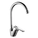 Смеситель для кухни Rossinka silvermix D40-23 поворотный излив 18.8 см цвет хром