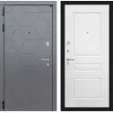 Входная дверь Labirintdoors Космо с панелью П03 левый 205x96см цвет графит софт/белый софт