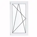 Окно пластиковое ПВХ Рехау одностворчатое 870x600 мм (ВхШ) левое поворотно-откидное однокамерный стеклопакет белый/белый