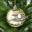 Елочное украшение Шар с узором Christmas ø7.8 см цвет золотой