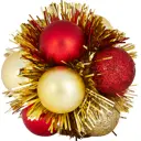 Елочная игрушка Связка шаров 8x8 цвет красный пластик