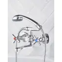 Смеситель для ванны Econoce Ec0420 EC0421 двухвентильный с душевой лейкой цвет хром