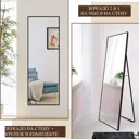 Зеркало напольное в полный рост A+T home decor Legger 551462 42x152 см цвет черный