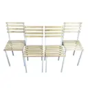 Комплект стульев 4 шт Solarius 34x80x33 см дерево цвет бежевый/белый
