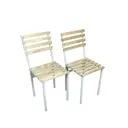 Комплект стульев 2 шт Solarius 34x80x33 см дерево цвет бежевый/белый