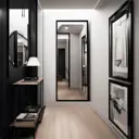 Зеркало с рамой Alias qr17050b 50x170 см