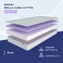 Матрас Miella Clima-Cotton 180x190 см, беспружинный, двуспальный