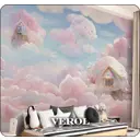 Фотообои флизелиновые 3D Verol 400x283 см Розовые облака