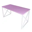 Кухонный стол прямоугольный Solarius Loft 130x60x75 см дерево цвет розовый/белый