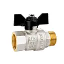 Кран шаровой прямой LD Pride 47DN15 PN40 1/2" ВР/НР ручка бабочка латунь
