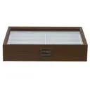 Шкатулка 795085 металл и стекло цвет коричневый