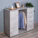 Комод Letta 124.8x102.1x47.4 см ЛДСП цвет цемент светлый вельвет