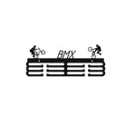 Медальница Ilikpro Bmx Велосипедный мотокросс 39x0.15 см Металл цвет черный