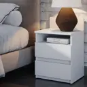 Тумба прикроватная Vision 40x60x33 см 2 ящика дсп цвет белый