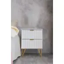 Тумба прикроватная Tom 40.6x37.3x35 см 2 ящика ЛДСП цвет белый