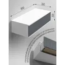 Консоль Regent Style Лион 80x20x36 см ЛДСП цвет белый/серый