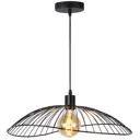 Светильник подвесной Toplight Agnes, 1 лампа, 4 м², с диммером, цвет чёрный