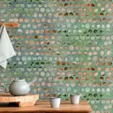 Обои флизелиновые Adawall Indigo зелёные 1.06 м 4706-3