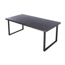 Журнальный столик прямоугольный Solarius Loft 70x130x50 см венге с черными ножками
