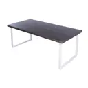 Журнальный столик прямоугольный Solarius Loft 75x140x50 см венге с белыми ножками