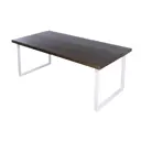 Журнальный столик прямоугольный Solarius Loft 75x140x50 см коричневый с белыми ножками